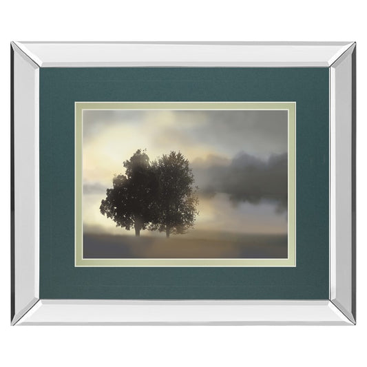 Classy Living Misty Morning 40x34in Wall Art | Transitional Mirrored Frame Landscape | Living Room & Office Serene Decor | 40 x 34 x 3 in | Model DM5630MF