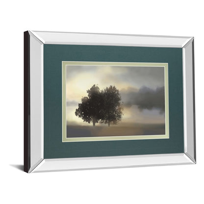 Classy Living Misty Morning 40x34in Wall Art | Transitional Mirrored Frame Landscape | Living Room & Office Serene Decor | 40 x 34 x 3 in | Model DM5630MF
