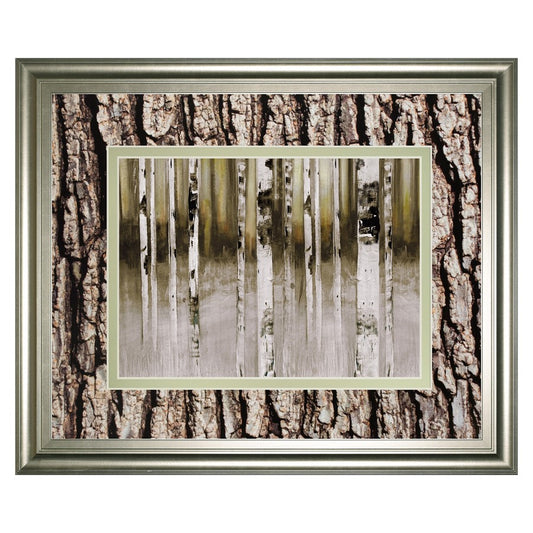 Classy Living Birch Grove Wall Art 40x34in | Contemporary Silver Serenity MDF Frame | Living Room & Bedroom Tranquil Decor | 1 x 40 x 34 in | Model DM5632