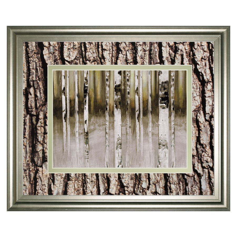 Classy Living Birch Grove Wall Art 40x34in | Contemporary Silver Serenity MDF Frame | Living Room & Bedroom Tranquil Decor | 1 x 40 x 34 in | Model DM5632