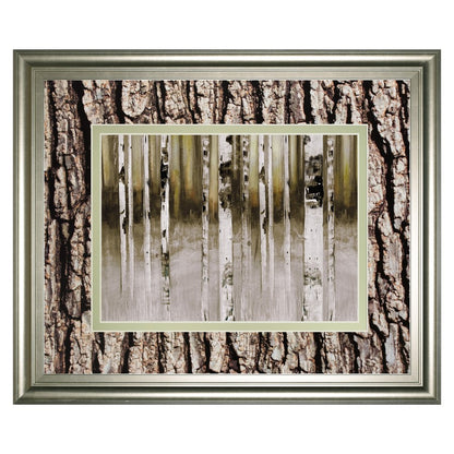 Classy Living Birch Grove Wall Art 40x34in | Contemporary Silver Serenity MDF Frame | Living Room & Bedroom Tranquil Decor | 1 x 40 x 34 in | Model DM5632