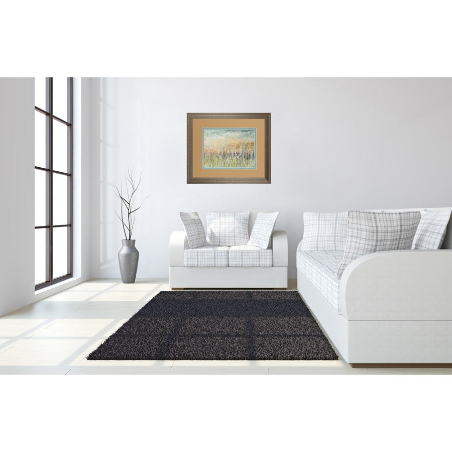 Classy Living Tranquil Meadow 40x34in Wall Art | Contemporary Mixed Media on Paper in Tranquil Ash Frame | Living Room & Office Decor | 1 x | Model DM5640