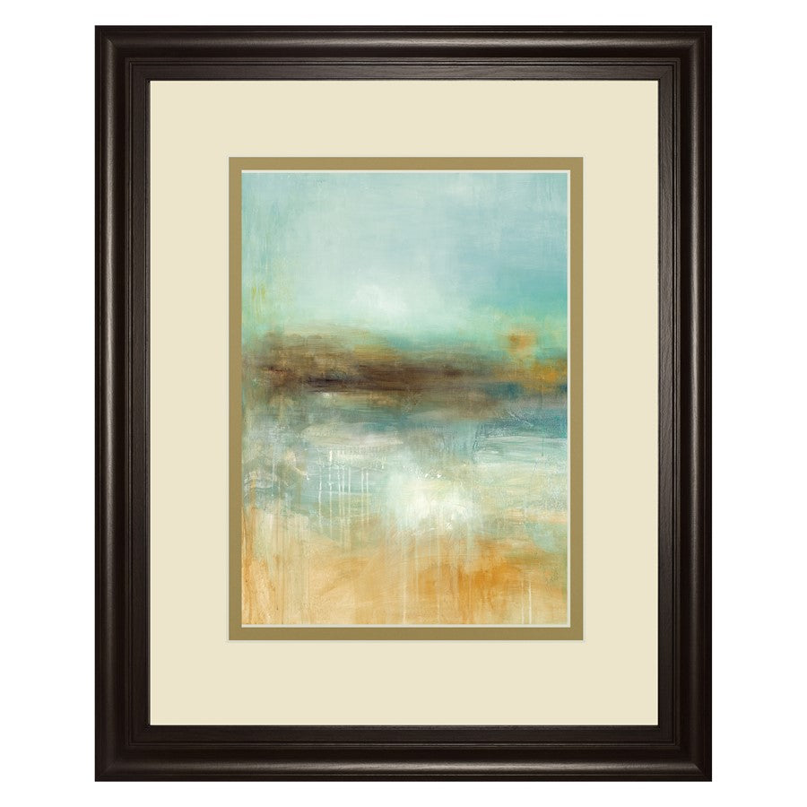 Classy Living Summer Glow Wall Art 34x40in | Contemporary Abstract Multicolor on Paper with Dark Chocolate MDF Frame | Living Room & | Model DM5648