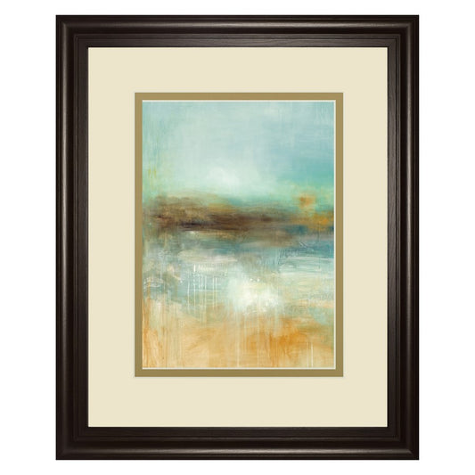 Classy Living Summer Glow Wall Art 34x40in | Contemporary Abstract Multicolor on Paper with Dark Chocolate MDF Frame | Living Room & | Model DM5648