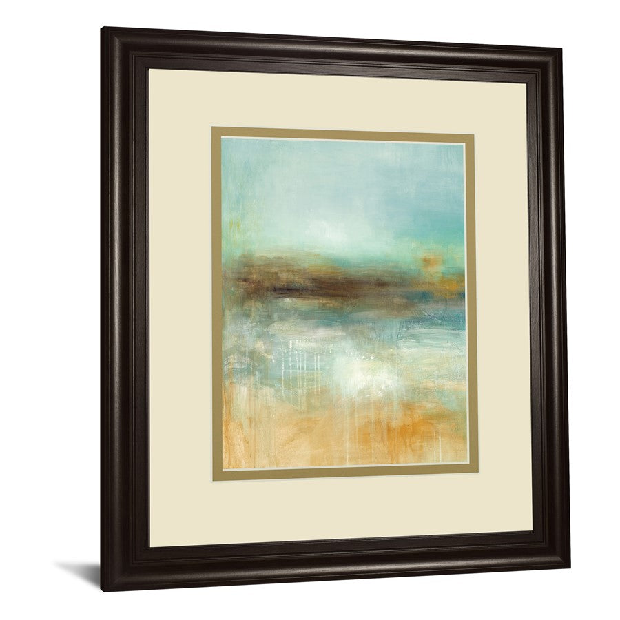 Classy Living Summer Glow Wall Art 34x40in | Contemporary Abstract Multicolor on Paper with Dark Chocolate MDF Frame | Living Room & | Model DM5648