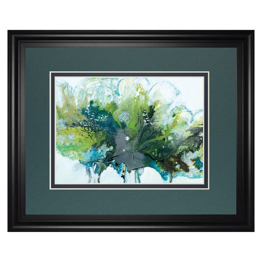 Classy Living Midnight Bloom 40x34in Wall Art | Contemporary Abstract Botanical Framed Print | Living Room & Bedroom Decor | 1 x 40 x 34 in | Model DM5657