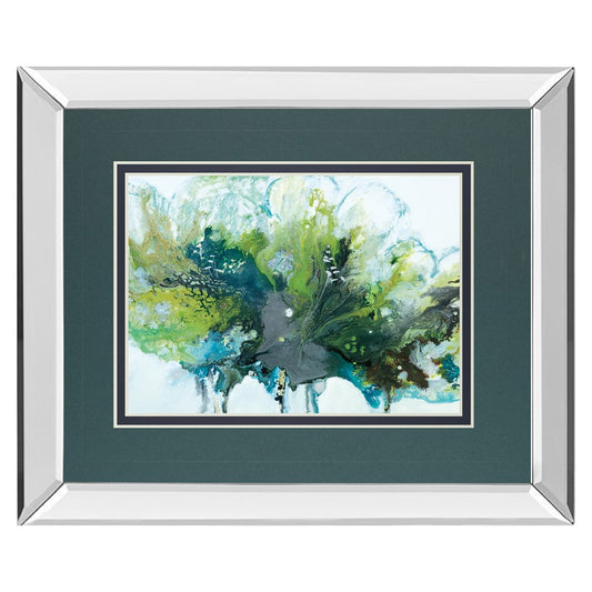 Classy Living Midnight Bloom 40x34in Wall Art | Contemporary Multicolor Abstract on Mirrored Frame | Living Room & Office Decor | 40 x 34 | Model DM5657MF