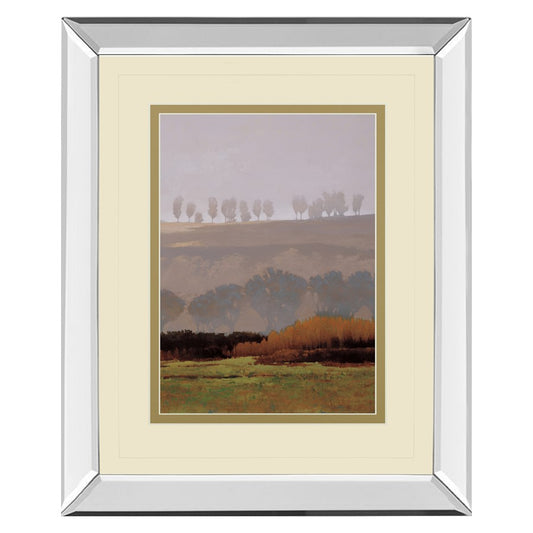 Classy Living Misty Tree Line 34x40in Wall Art | Contemporary Mirrored Frame | Living Room & Office Tranquil Decor | 34 x 40 x 3 in | Model DM5658MF