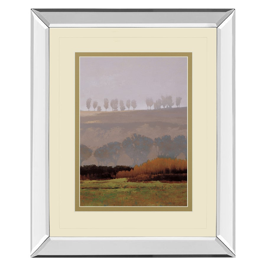Classy Living Misty Tree Line 34x40in Wall Art | Contemporary Mirrored Frame | Living Room & Office Tranquil Decor | 34 x 40 x 3 in | Model DM5658MF
