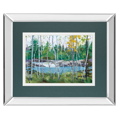 Classy Living Birch River View Wall Art 40x34in | Mirrored Frame Transitional | Living Room & Office Decor | 40 x 34 x 3 in | Model DM5661MF