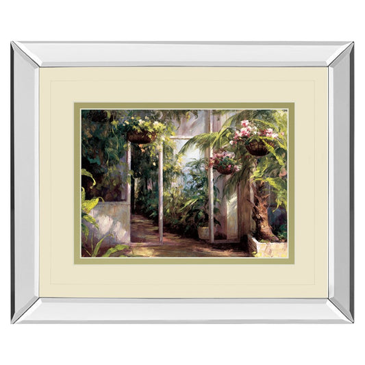 Classy Living Morning Atrium 40x34in Wall Art | Transitional Mirrored Polystyrene Frame | Living Room & Office Botanical Decor | 40 x 34 | Model DM5662MF