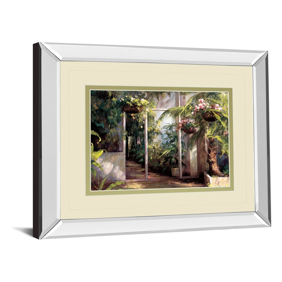 Classy Living Morning Atrium 40x34in Wall Art | Transitional Mirrored Polystyrene Frame | Living Room & Office Botanical Decor | 40 x 34 | Model DM5662MF