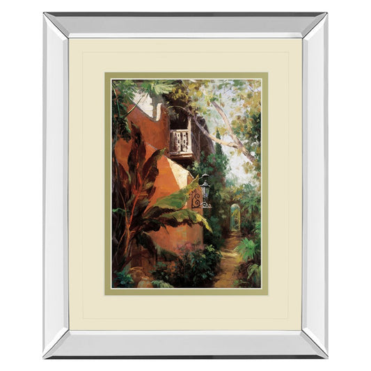 Classy Living Garden Pathway 34x40in Wall Art | Transitional Mirrored Frame and Paper Print | Living Room & Bedroom Decor | 34 x 40 x 3 in | Model DM5664MF
