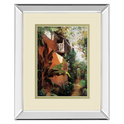 Classy Living Garden Pathway 34x40in Wall Art | Transitional Mirrored Frame and Paper Print | Living Room & Bedroom Decor | 34 x 40 x 3 in | Model DM5664MF