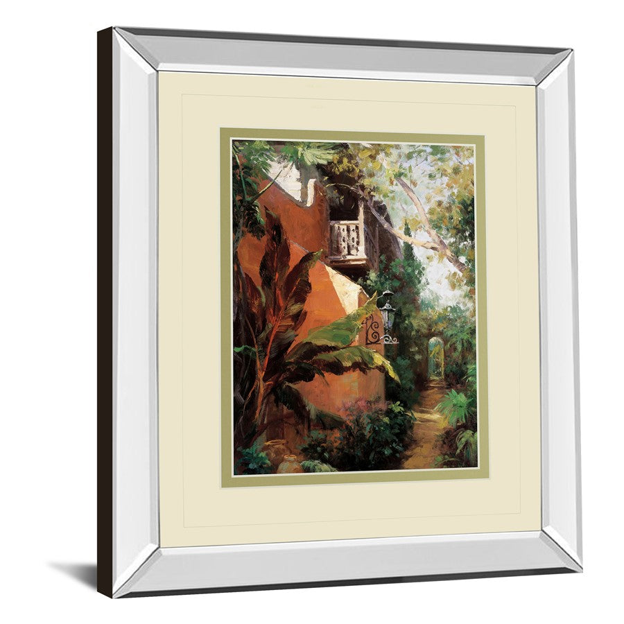 Classy Living Garden Pathway 34x40in Wall Art | Transitional Mirrored Frame and Paper Print | Living Room & Bedroom Decor | 34 x 40 x 3 in | Model DM5664MF
