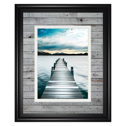 Classy Living Jetty Path 34x40in Wall Art | Country Farmhouse Midnight Aura Frame | Living Room & Office Decor | 1 x 34 x 40 in | Model DM5668