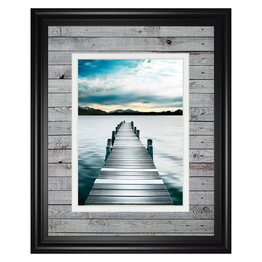 Classy Living Jetty Path 34x40in Wall Art | Country Farmhouse Midnight Aura Frame | Living Room & Office Decor | 1 x 34 x 40 in | Model DM5668