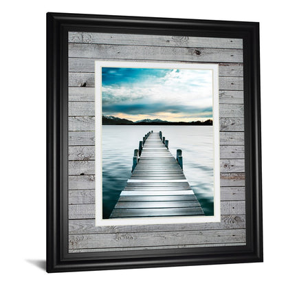 Classy Living Jetty Path 34x40in Wall Art | Country Farmhouse Midnight Aura Frame | Living Room & Office Decor | 1 x 34 x 40 in | Model DM5668