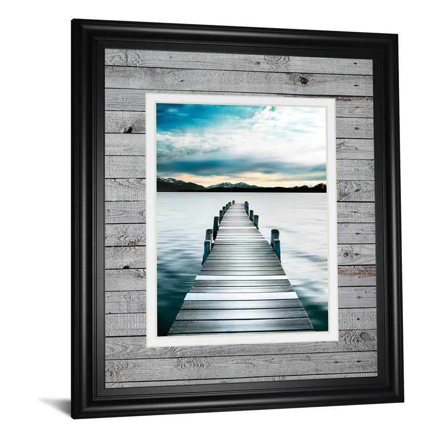 Classy Living Jetty Path 34x40in Wall Art | Country Farmhouse Midnight Aura Frame | Living Room & Office Decor | 1 x 34 x 40 in | Model DM5668