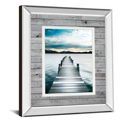 Classy Living Jetty Path Wall Art 34x40in | Country/Farmhouse Mirrored Frame and Double Matting | Living Room & Office Tranquil Decor | Model DM5668MF