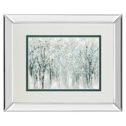 Classy Living Winter Mist 40x34 Wall Art | Transitional Mirrored Frame | Living Room & Office Decor | 40 x 34 x 3 in | Model DM5669MF