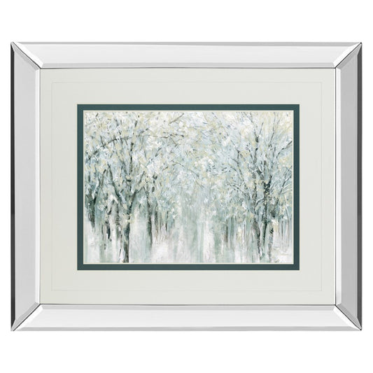 Classy Living Winter Mist 40x34 Wall Art | Transitional Mirrored Frame | Living Room & Office Decor | 40 x 34 x 3 in | Model DM5669MF