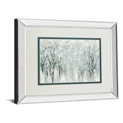 Classy Living Winter Mist 40x34 Wall Art | Transitional Mirrored Frame | Living Room & Office Decor | 40 x 34 x 3 in | Model DM5669MF