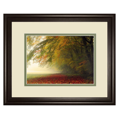 Classy Living Autumn Whisper Wall Art 40x34in | Contemporary Framed Print with Dark Chocolate MDF Frame | Living Room & Bedroom Decor | 1 x | Model DM5670