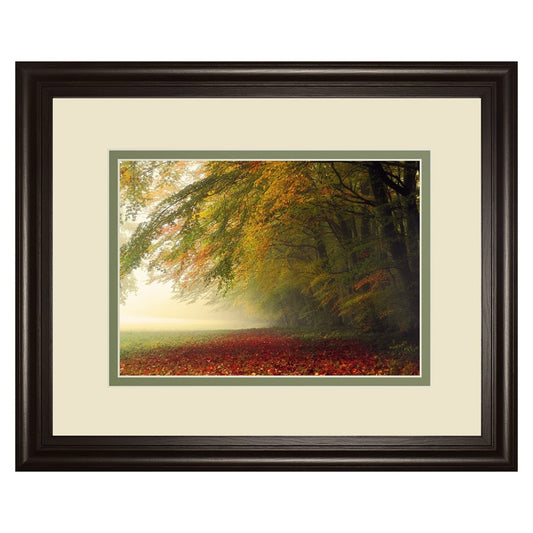 Classy Living Autumn Whisper Wall Art 40x34in | Contemporary Framed Print with Dark Chocolate MDF Frame | Living Room & Bedroom Decor | 1 x | Model DM5670