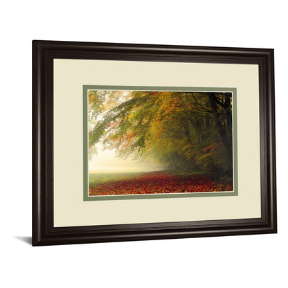 Classy Living Autumn Whisper Wall Art 40x34in | Contemporary Framed Print with Dark Chocolate MDF Frame | Living Room & Bedroom Decor | 1 x | Model DM5670