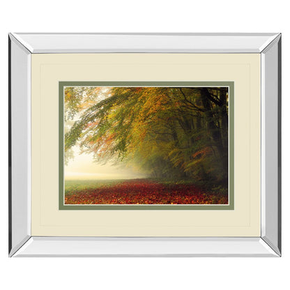 Classy Living Autumn Whisper 40x34in Wall Art | Contemporary Mirrored Frame Nature Print | Living Room & Office Decor | 40 x 34 x 3 in | Model DM5670MF