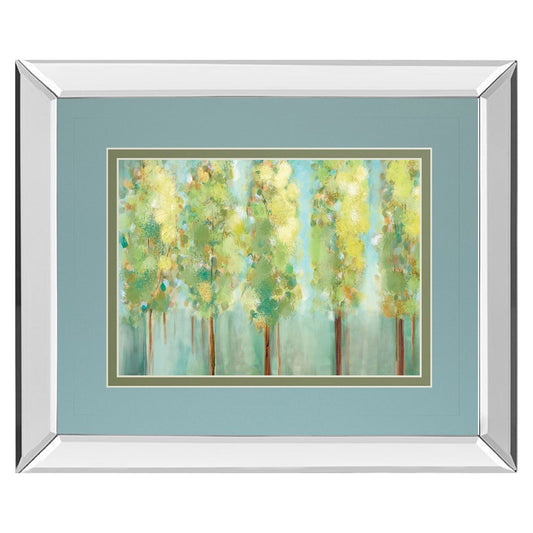 Classy Living Serene Grove 40x34in Wall Art | Contemporary Mirrored Frame Multicolor Forest Landscape | Living Room & Office Decor | 40 x | Model DM5672MF