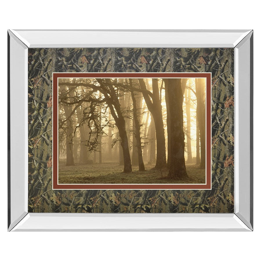 Classy Living Woodland Sweep 40x34in Wall Art | Contemporary Mirrored Frame & Double-Matted Print | Living Room & Bedroom Tranquil Decor | Model DM5674MF
