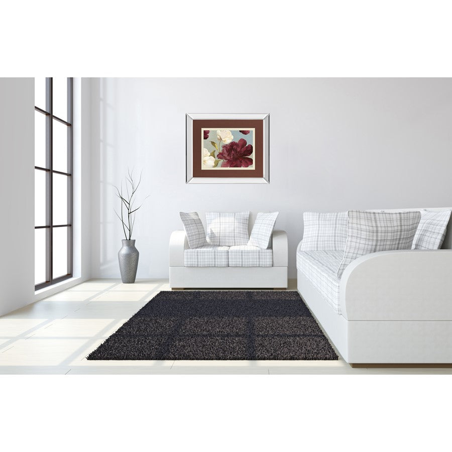 Classy Living Deep Peonies II 40x34in Wall Art | Transitional Mirrored Frame | Living Room, Bedroom & Office Decor | 40 x 34 x 3 in | Model DM5678MF