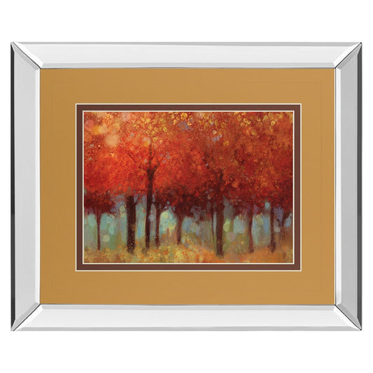 Classy Living Crimson Canopy 40x34in Wall Art | Transitional Mirrored Frame | Living Room, Bedroom & Office Decor | 40 x 34 x 3 in | Model DM5679MF