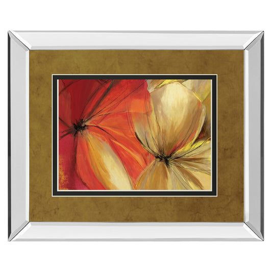 Classy Living Sharing The Spotlight Wall Art 40x34in | Transitional Mirrored Frame with Botanical Print | Living Room & Office Decor | 40 | Model DM5681MF