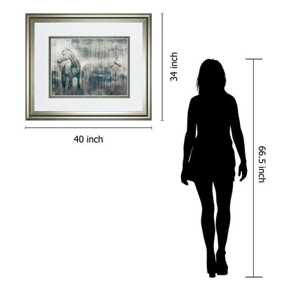 Classy Living Grey Serenade Wall Art 40x34in | Transitional Silver Serenity MDF Frame | Living Room & Bedroom Decor | 1 x 40 x 34 in | Model DM5688
