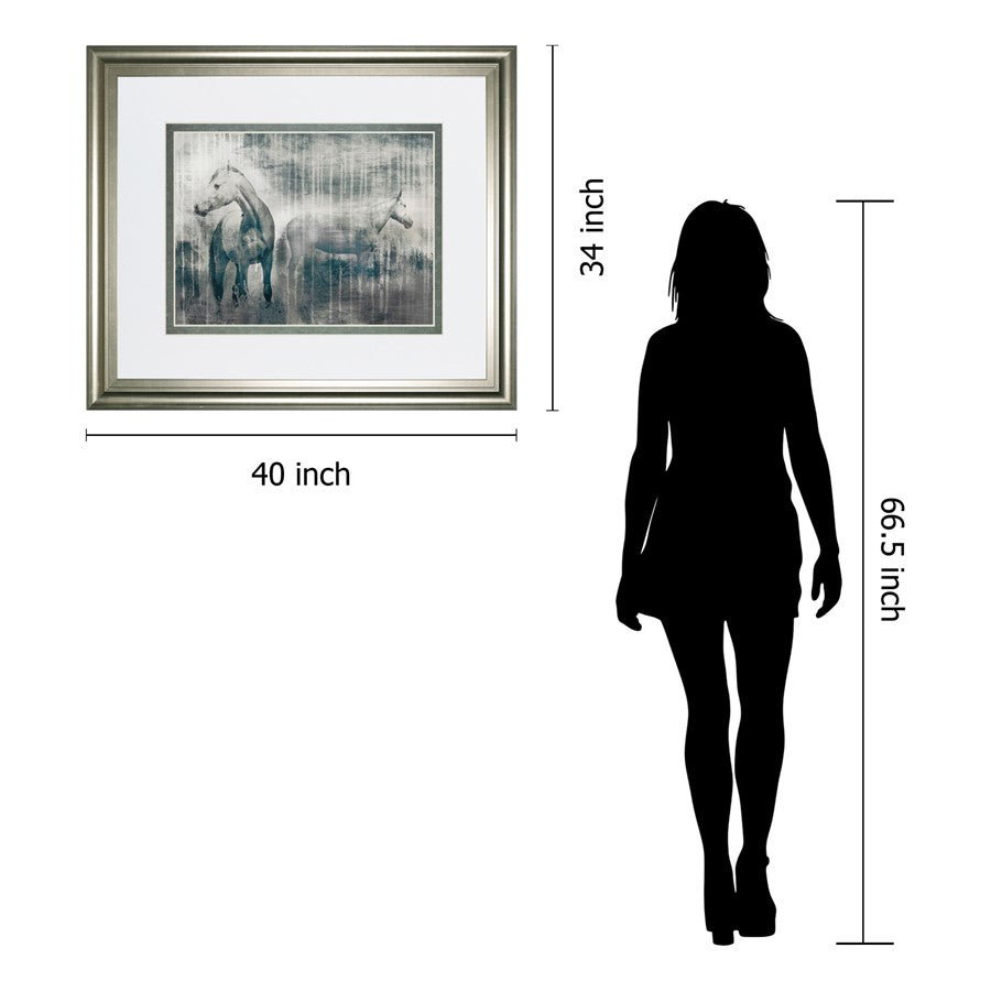 Classy Living Grey Serenade Wall Art 40x34in | Transitional Silver Serenity MDF Frame | Living Room & Bedroom Decor | 1 x 40 x 34 in | Model DM5688