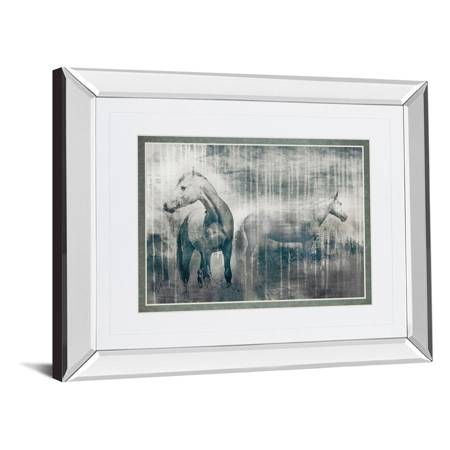 Classy Living Grey Serenade 40x34in Wall Art | Transitional Mirrored Frame | Living Room & Office Decor | 40 x 34 x 3 in | Model DM5688MF