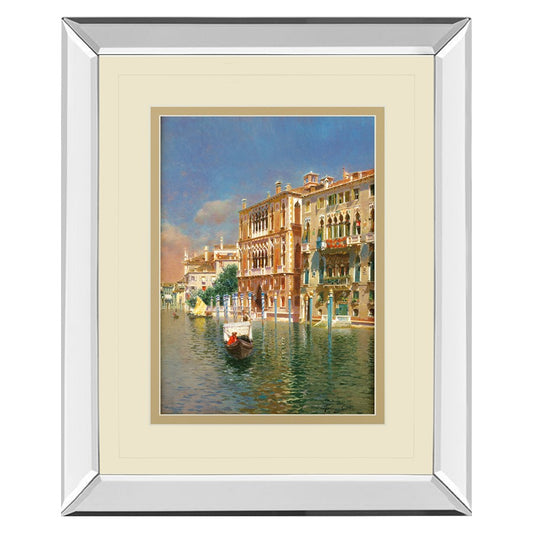 Classy Living Sunlit Grand Palazzo 34x40in Wall Art | Transitional Mirrored Frame | Living Room & Office Decor | 34 x 40 x 3 in | Model DM5690MF
