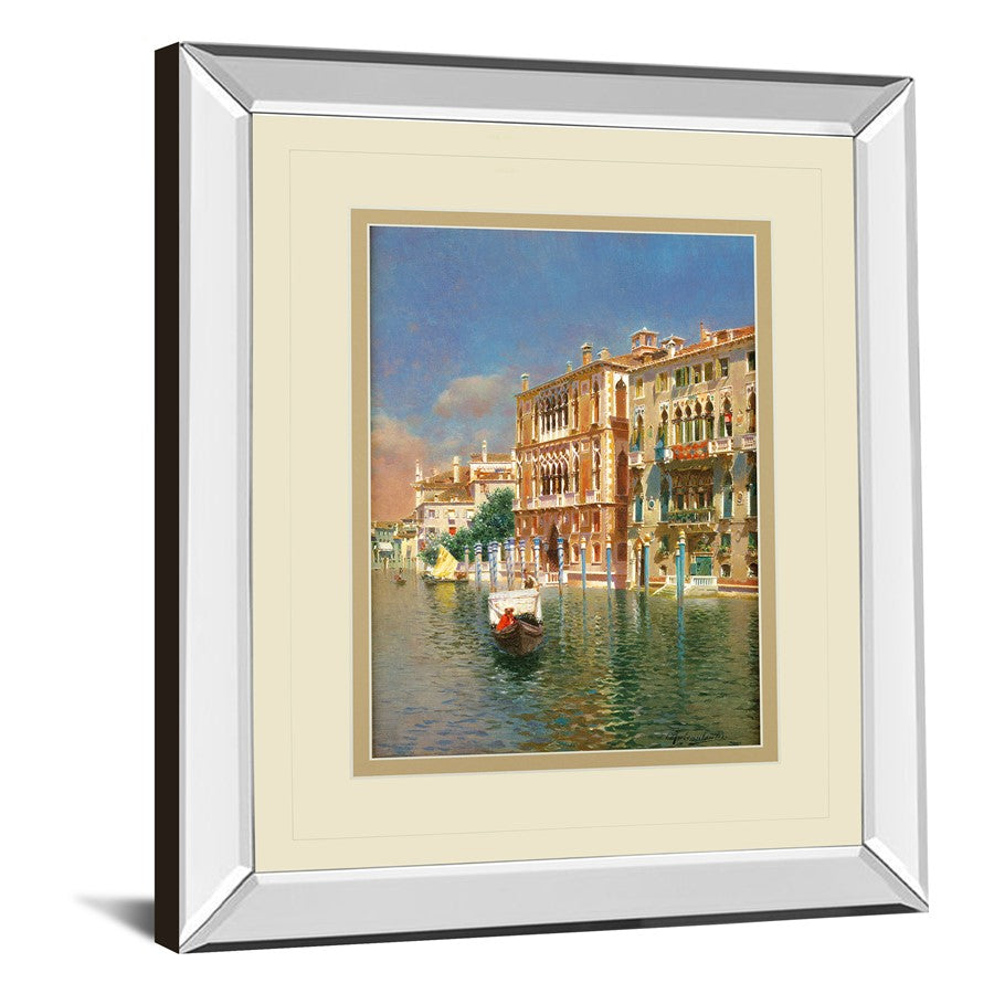 Classy Living Sunlit Grand Palazzo 34x40in Wall Art | Transitional Mirrored Frame | Living Room & Office Decor | 34 x 40 x 3 in | Model DM5690MF