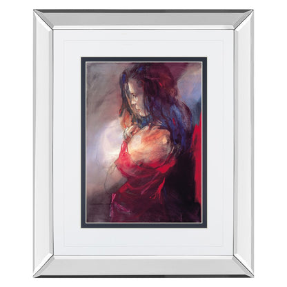 Classy Living Introspective Grace 34x40in Wall Art | Transitional Mirrored Frame Portrait | Living Room & Bedroom Decor | 34 x 40 x 3 in | Model DM5695MF