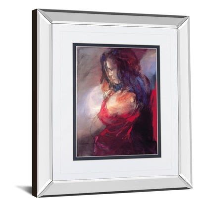 Classy Living Introspective Grace 34x40in Wall Art | Transitional Mirrored Frame Portrait | Living Room & Bedroom Decor | 34 x 40 x 3 in | Model DM5695MF