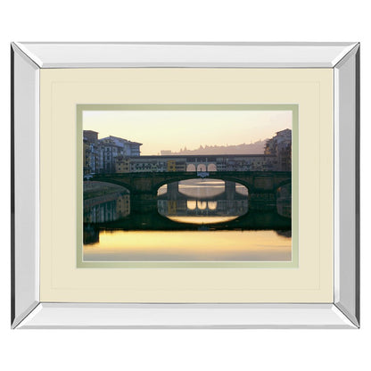 Classy Living Golden Reflection 40x34in Wall Art | Transitional Mirrored Frame | Living Room & Office Decor | 40 x 34 x 3 in | Model DM5696MF