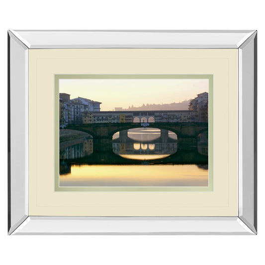 Classy Living Golden Reflection 40x34in Wall Art | Transitional Mirrored Frame | Living Room & Office Decor | 40 x 34 x 3 in | Model DM5696MF