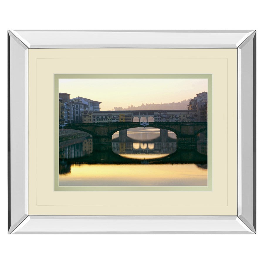 Classy Living Golden Reflection 40x34in Wall Art | Transitional Mirrored Frame | Living Room & Office Decor | 40 x 34 x 3 in | Model DM5696MF