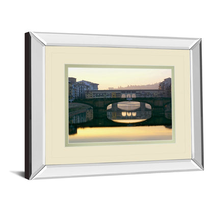Classy Living Golden Reflection 40x34in Wall Art | Transitional Mirrored Frame | Living Room & Office Decor | 40 x 34 x 3 in | Model DM5696MF