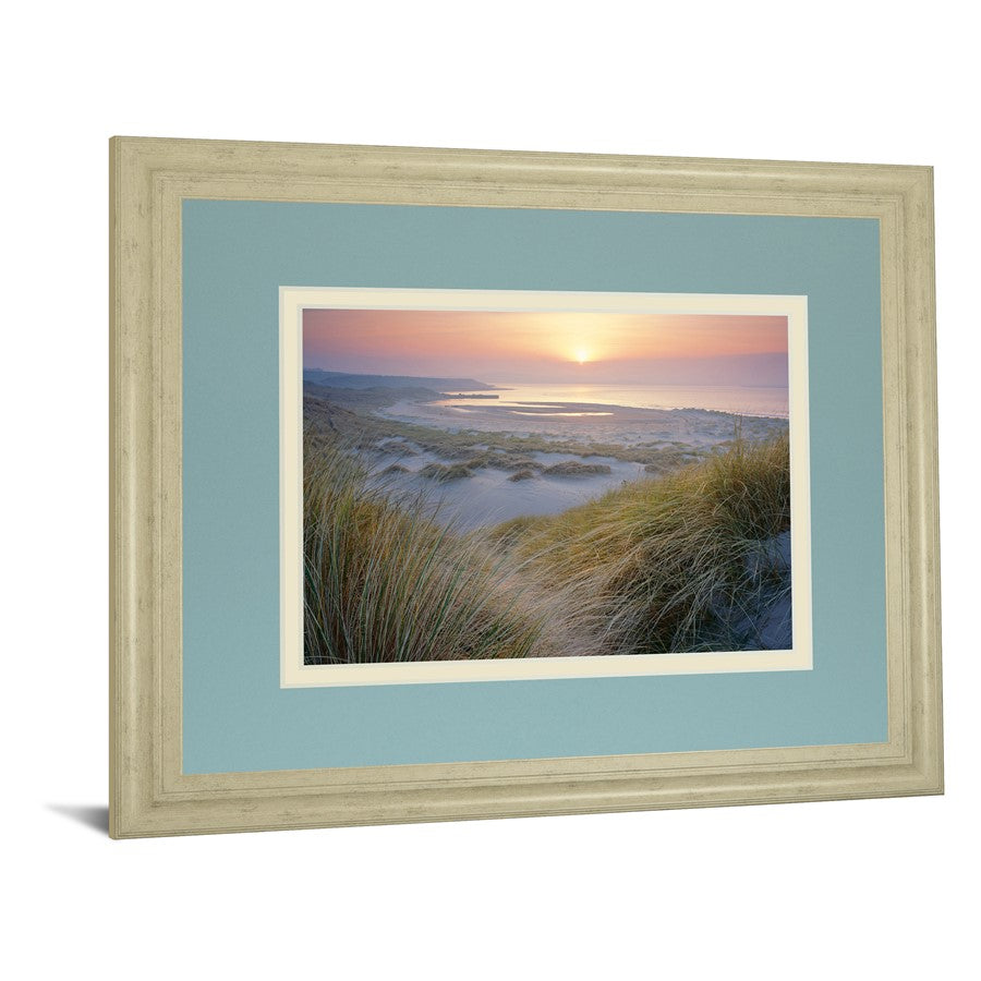 Classy Living Serene Dunes 40x34in Rectangular Wall Art | Contemporary Paper Print in Ivory Bliss MDF Frame | Living Room & Bedroom | Model DM5703