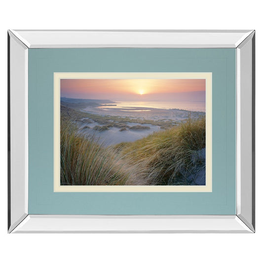 Classy Living Serene Dunes 40x34 Wall Art | Contemporary Coastal Landscape with Mirrored Frame | Living Room & Bedroom Decor | 40 x 34 x | Model DM5703MF