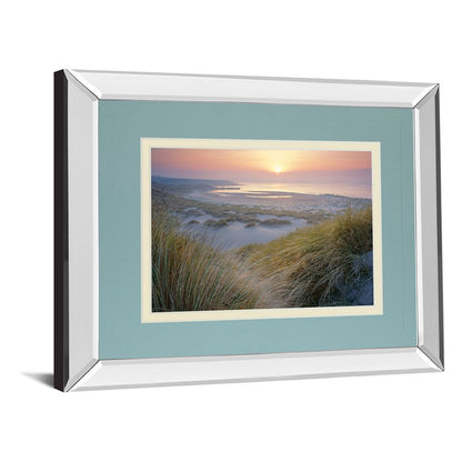 Classy Living Serene Dunes 40x34 Wall Art | Contemporary Coastal Landscape with Mirrored Frame | Living Room & Bedroom Decor | 40 x 34 x | Model DM5703MF
